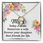Mom Bestfriend For Life Forever Necklace w Message Card-Express Your Love Gifts
