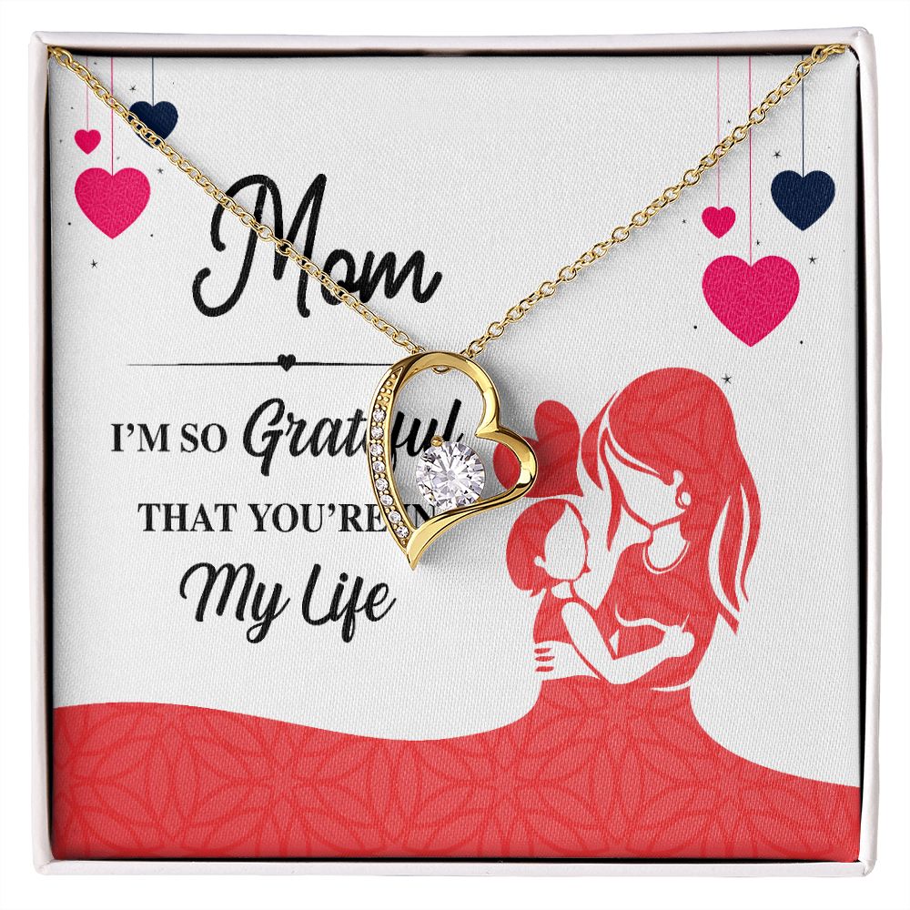 Mom I'm So Grateful Forever Necklace w Message Card-Express Your Love Gifts