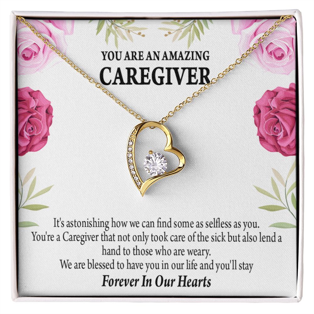 Caregiver Necklace Forever Necklace w Message Card-Express Your Love Gifts