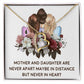 Mother and Daughter Never Apart Forever Necklace w Message Card-Express Your Love Gifts