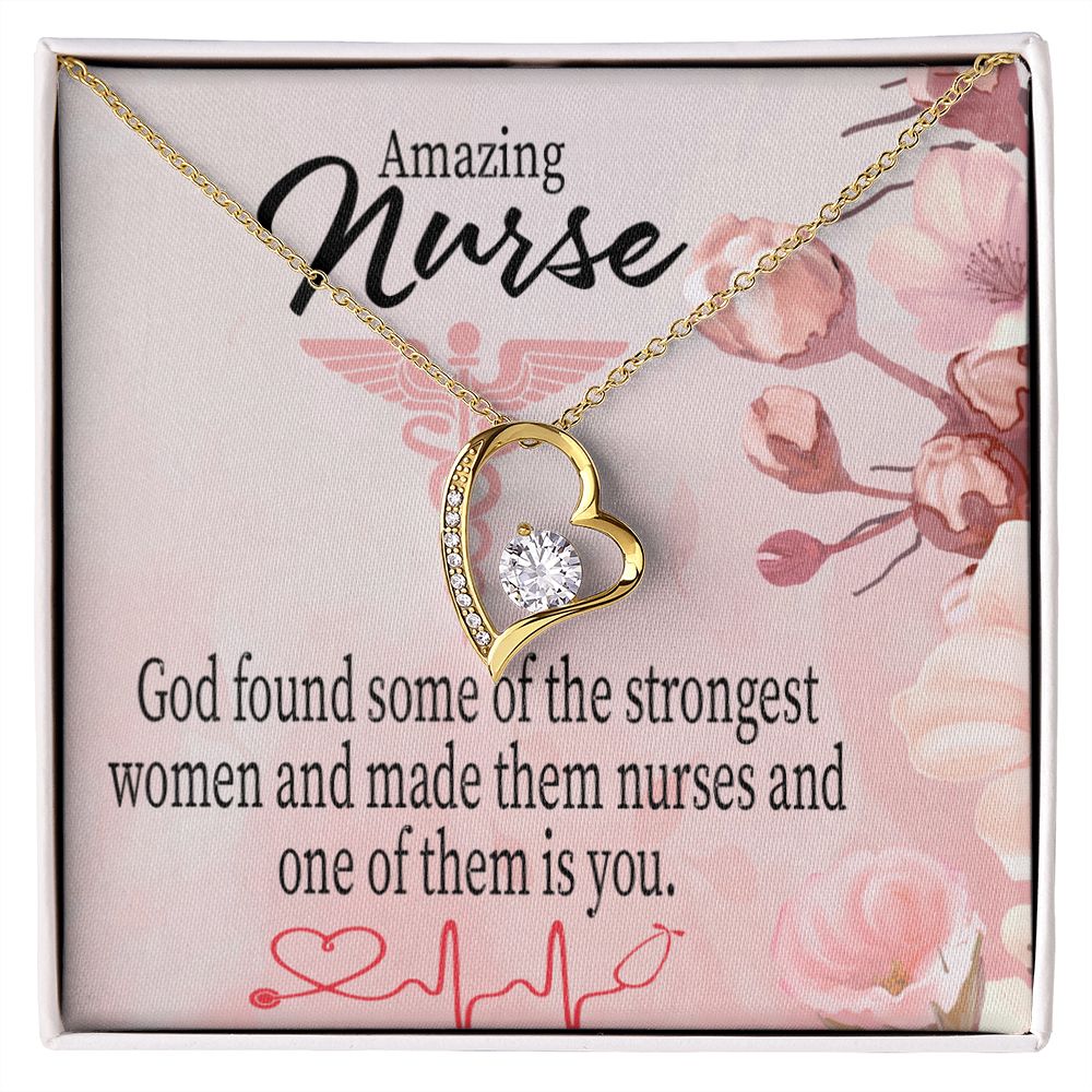 God Made Nurses Forever Necklace w Message Card-Express Your Love Gifts