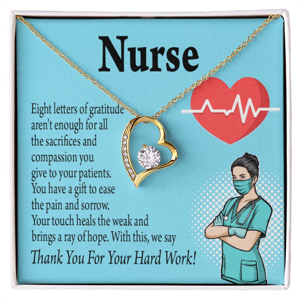RN Nurse Gift Forever Necklace w Message Card-Express Your Love Gifts