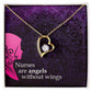 Nurses are Angels Forever Necklace w Message Card-Express Your Love Gifts