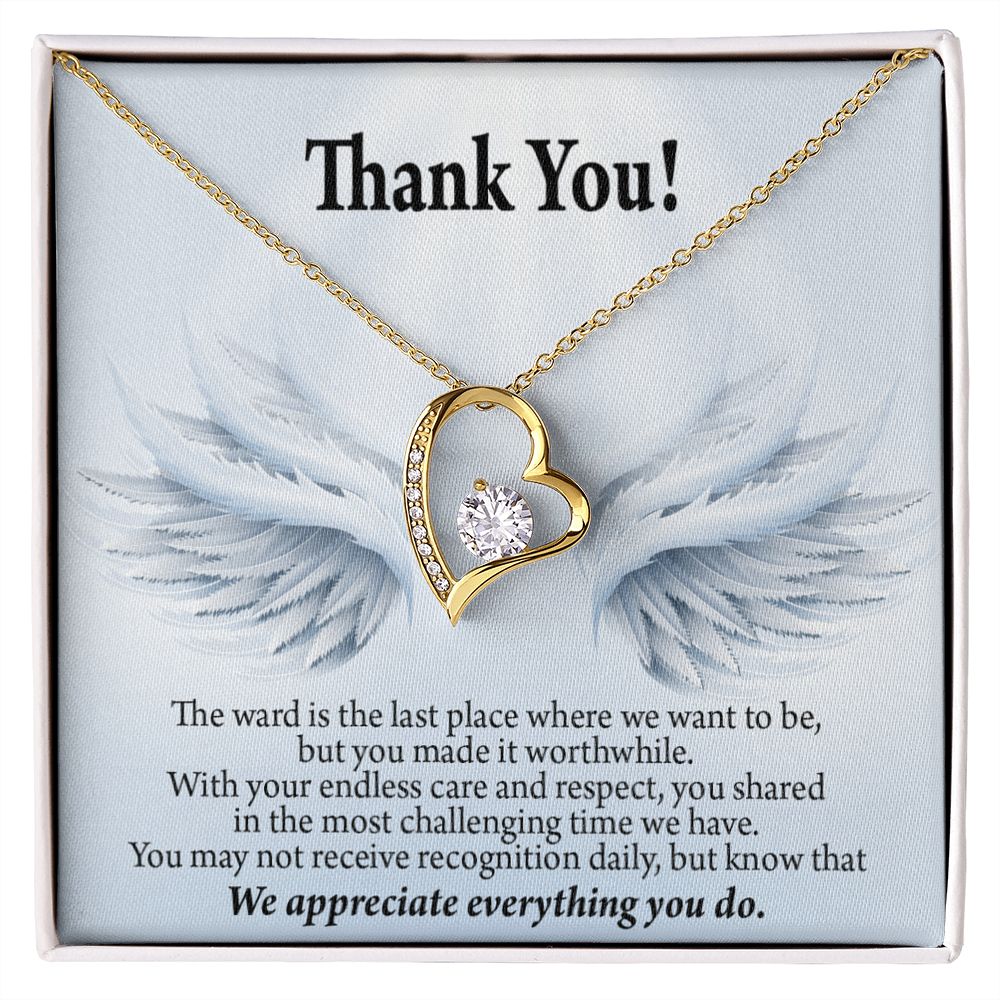 Thank You Present for Healthcare Workers Forever Necklace w Message Card-Express Your Love Gifts