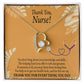 Thank You Nurse Gift Forever Necklace w Message Card-Express Your Love Gifts