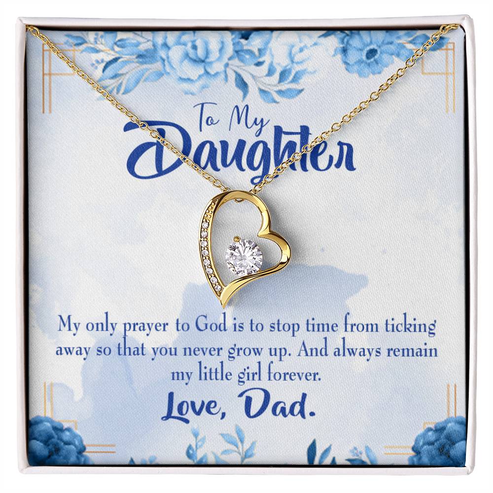 To My Daughter My Only Prayer to God From Dad Forever Necklace w Message Card-Express Your Love Gifts