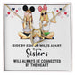Sisters Connected by The Heart Forever Necklace w Message Card-Express Your Love Gifts