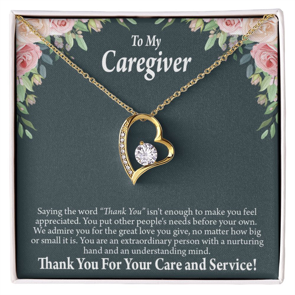 Gift Ideas For Caregivers Forever Necklace w Message Card-Express Your Love Gifts