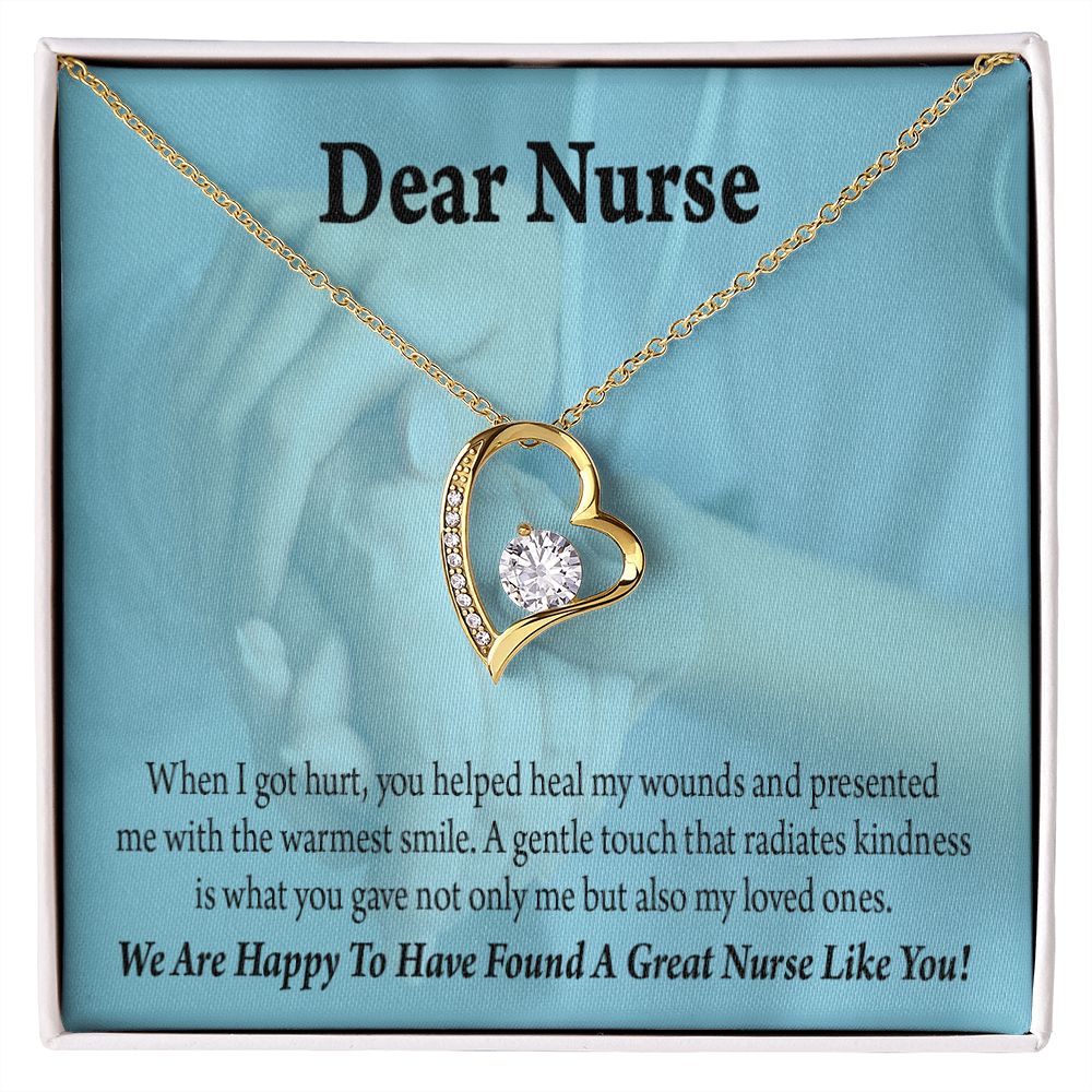 Nurse Thank You Forever Necklace w Message Card-Express Your Love Gifts