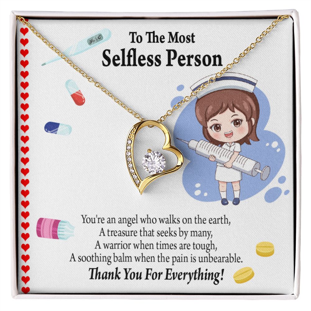 Thanks to Nurse Caregivers Forever Necklace w Message Card-Express Your Love Gifts
