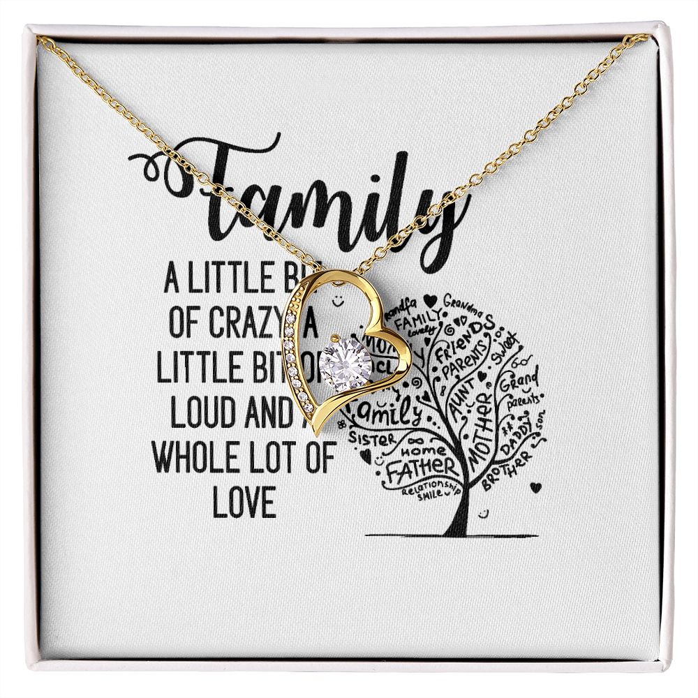 Family Forever Necklace w Message Card-Express Your Love Gifts