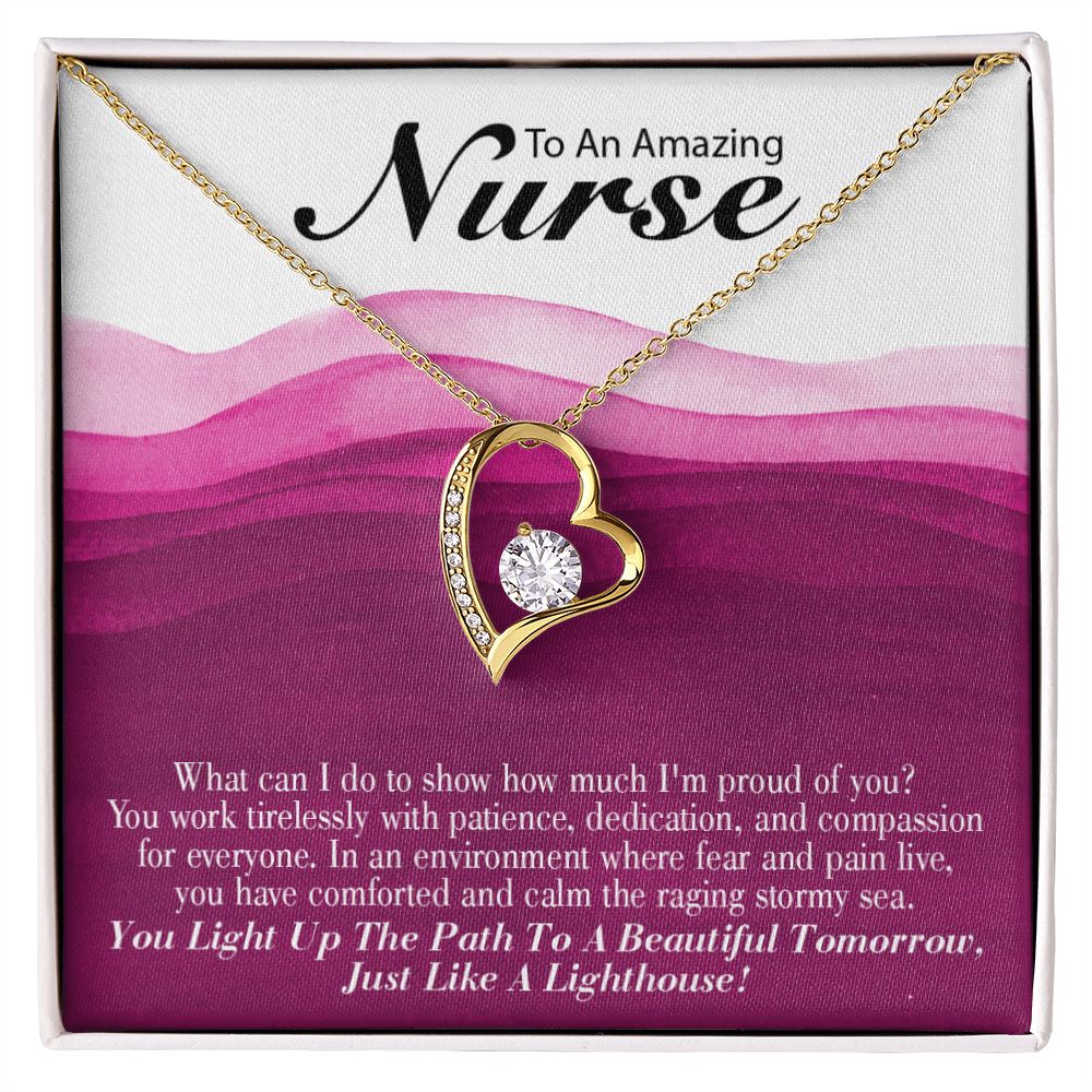 Inspirational Message for Nurse Forever Necklace w Message Card-Express Your Love Gifts