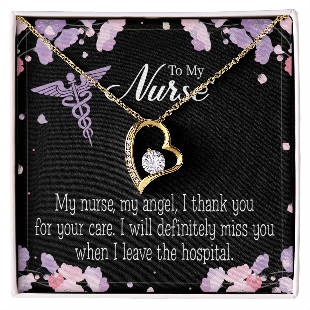 My Nurse, My Angel Forever Necklace w Message Card-Express Your Love Gifts