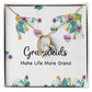 Grandkids Make Life More Grand Forever Necklace w Message Card-Express Your Love Gifts