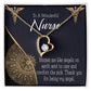 Nurses are Like Angels Forever Necklace w Message Card-Express Your Love Gifts