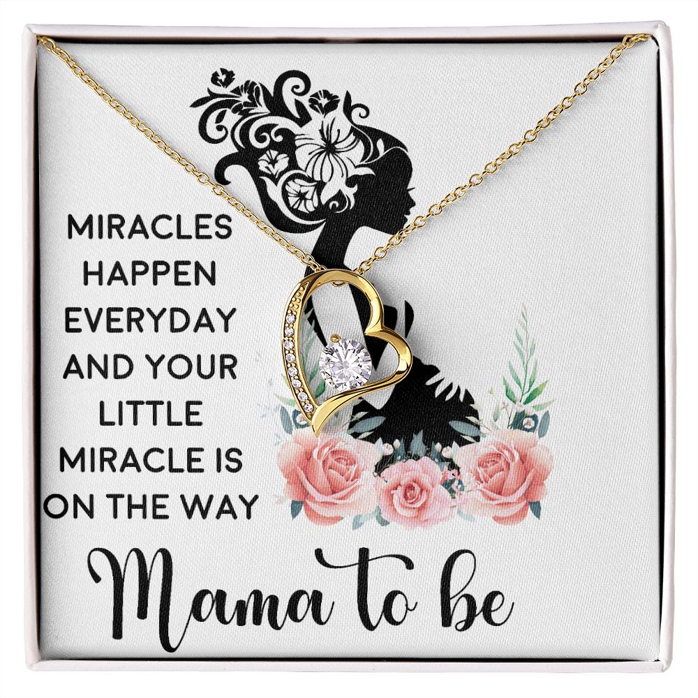 Mama To Be Forever Necklace w Message Card-Express Your Love Gifts