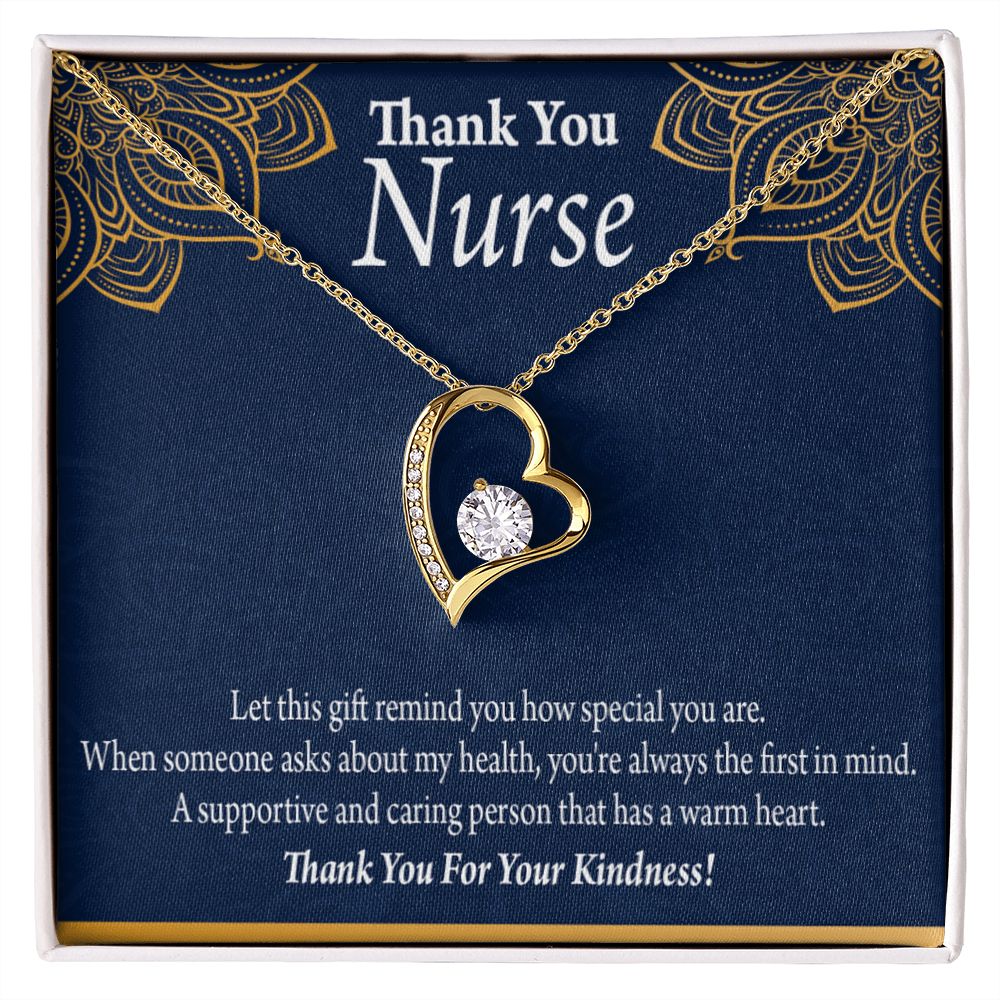 Thank You Nurse Forever Necklace w Message Card-Express Your Love Gifts