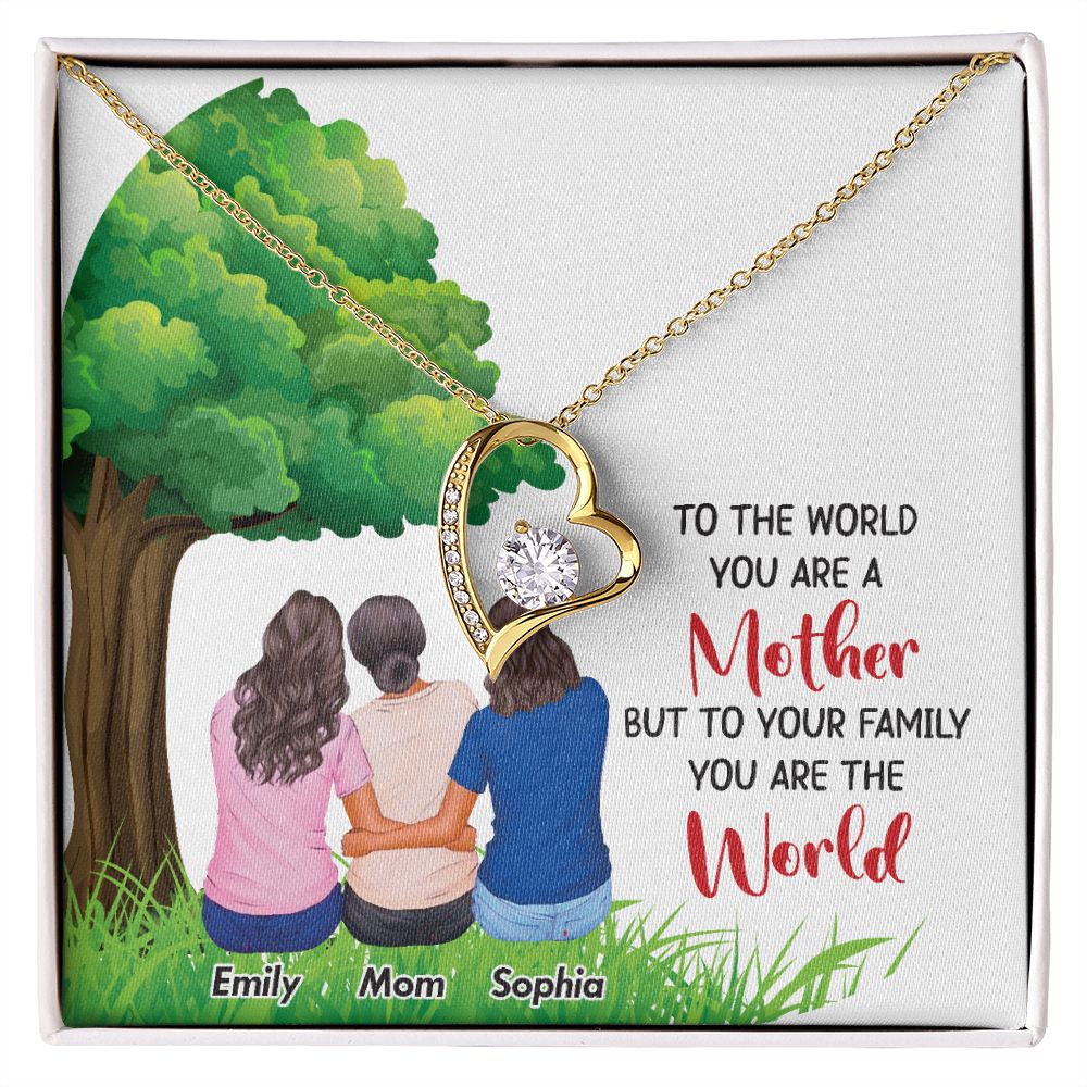 To The World You Are a Mother Forever Necklace w Message Card-Express Your Love Gifts