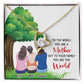 To The World You Are a Mother Forever Necklace w Message Card-Express Your Love Gifts
