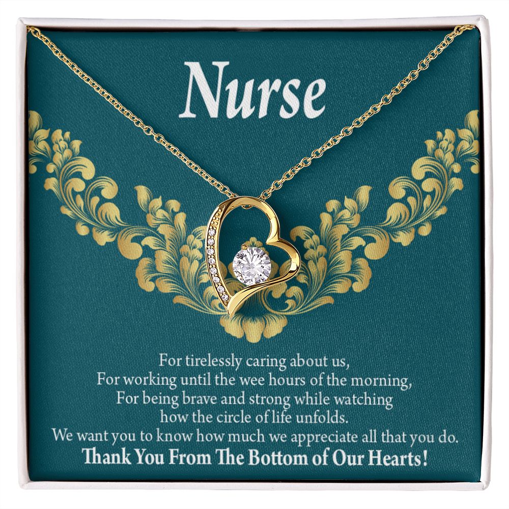 Thank You Medical Hero Forever Necklace w Message Card-Express Your Love Gifts
