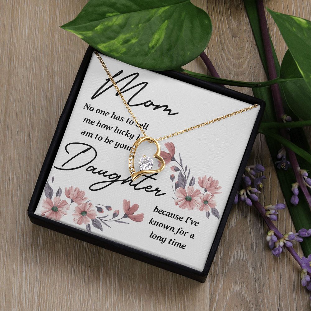 Mom No One Has Tell Me Forever Necklace w Message Card-Express Your Love Gifts