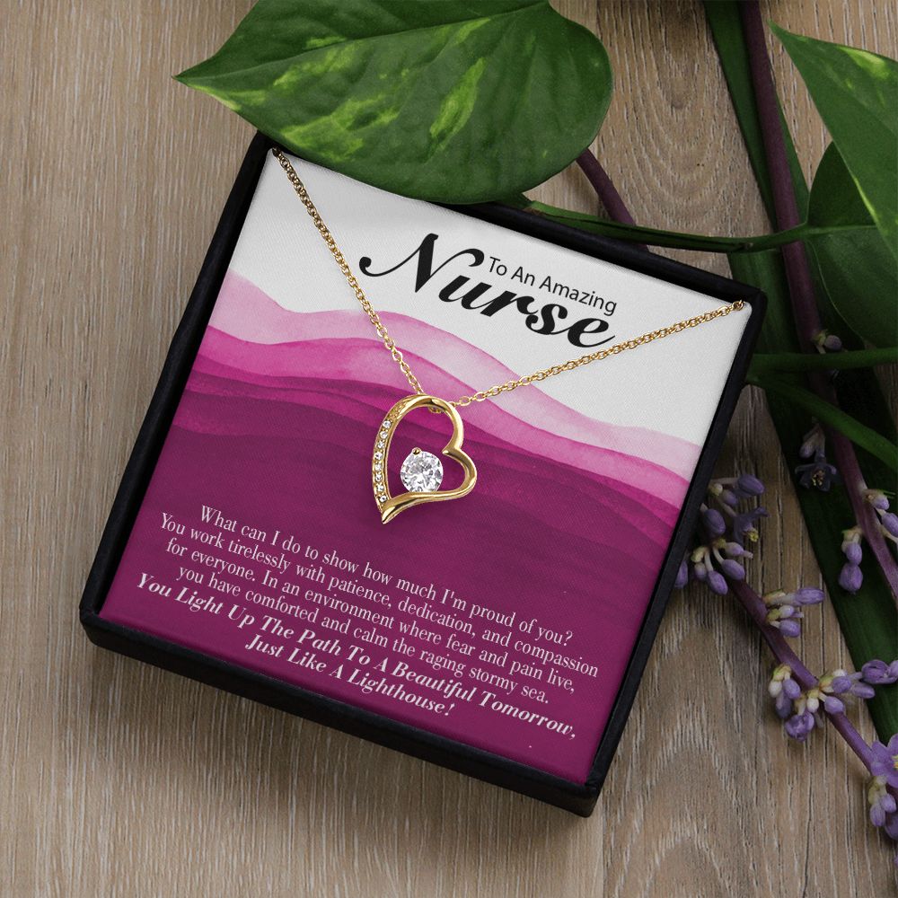 Inspirational Message for Nurse Forever Necklace w Message Card-Express Your Love Gifts