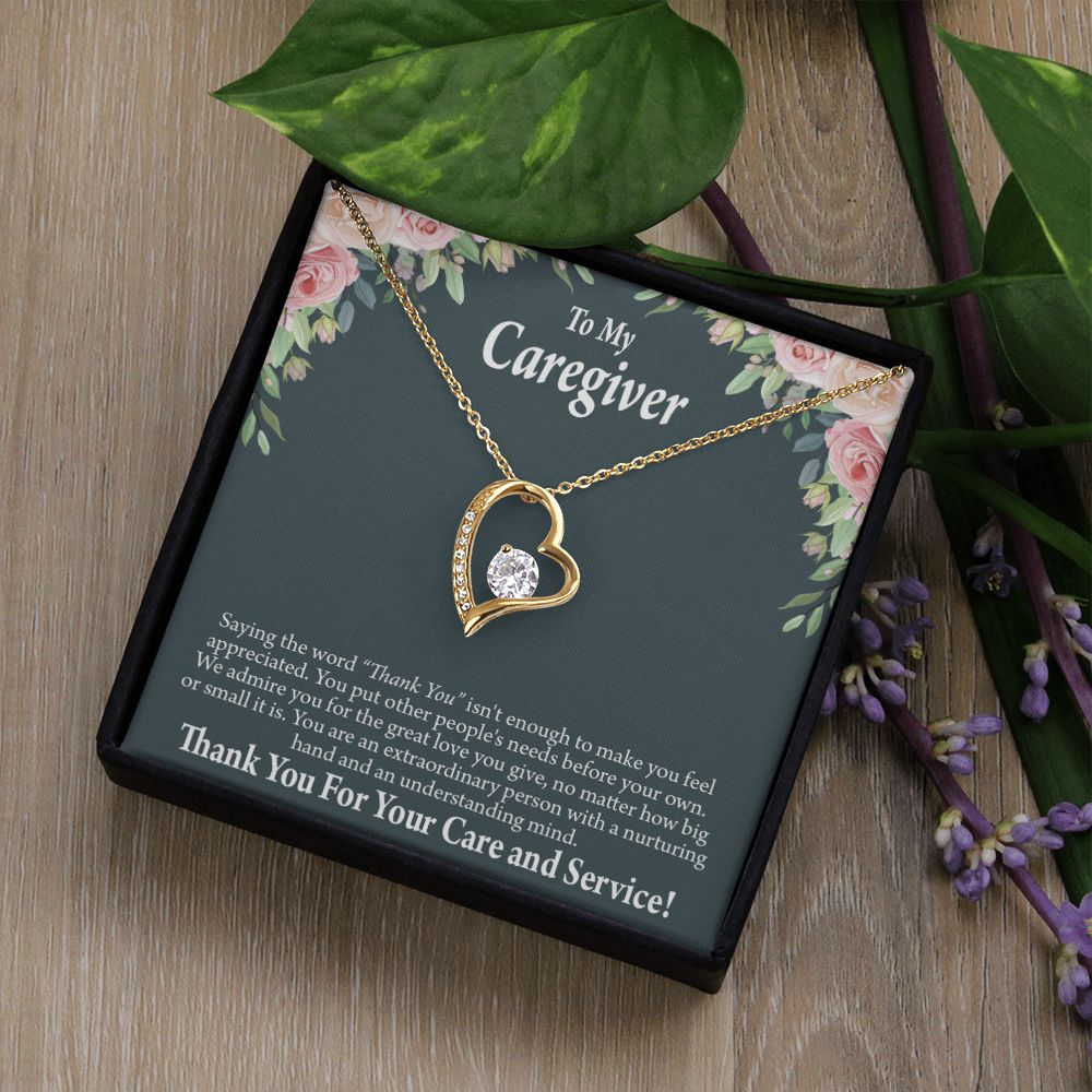 Gift Ideas For Caregivers Forever Necklace w Message Card-Express Your Love Gifts