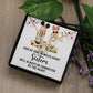 Sisters Connected by The Heart Forever Necklace w Message Card-Express Your Love Gifts