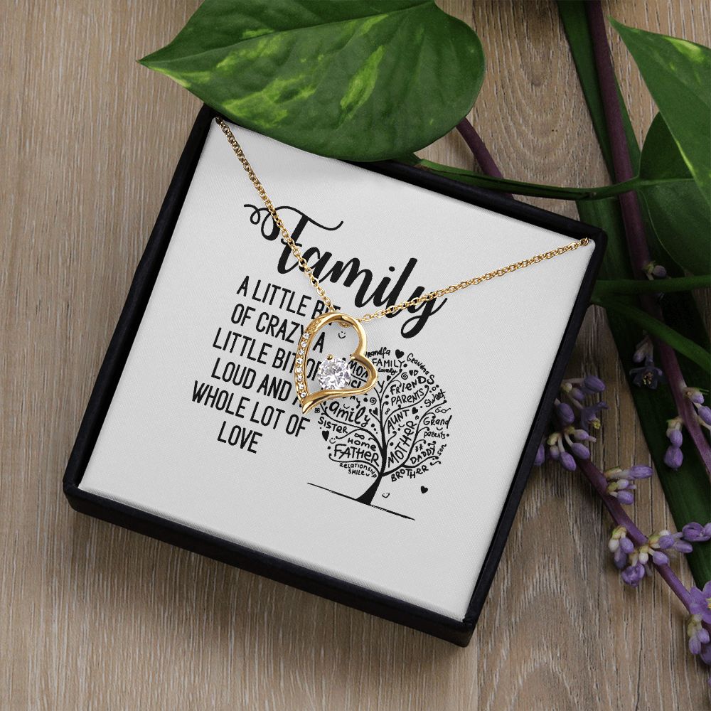 Family Forever Necklace w Message Card-Express Your Love Gifts