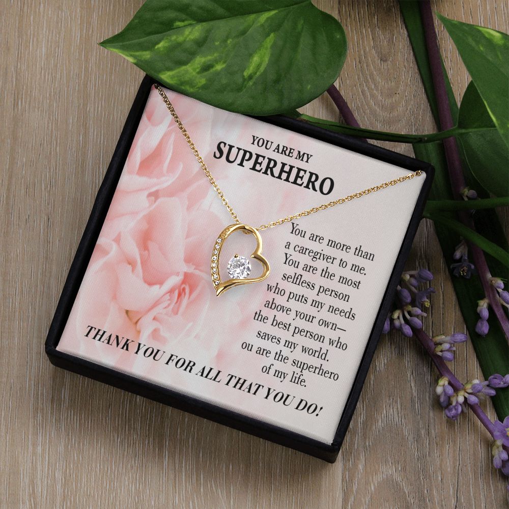 Touching Gift For Caregivers Forever Necklace w Message Card-Express Your Love Gifts
