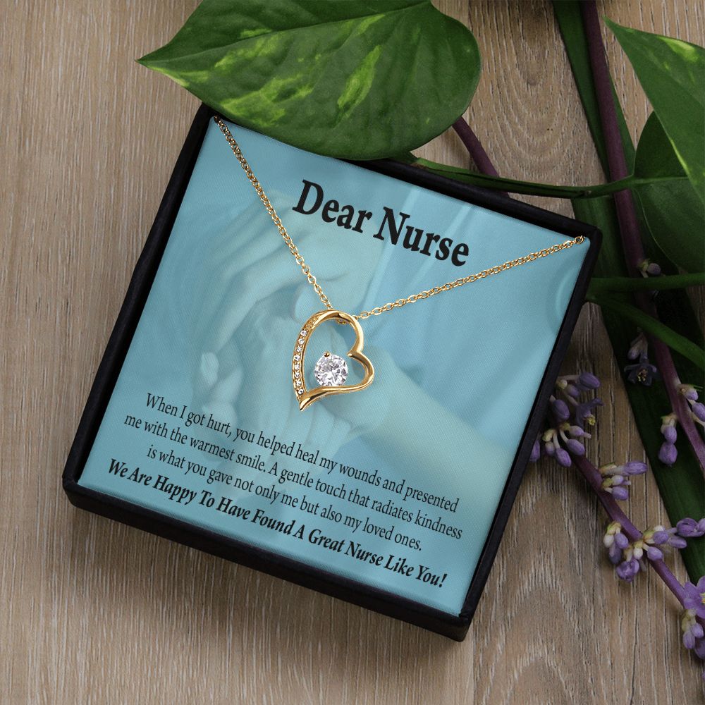 Nurse Thank You Forever Necklace w Message Card-Express Your Love Gifts