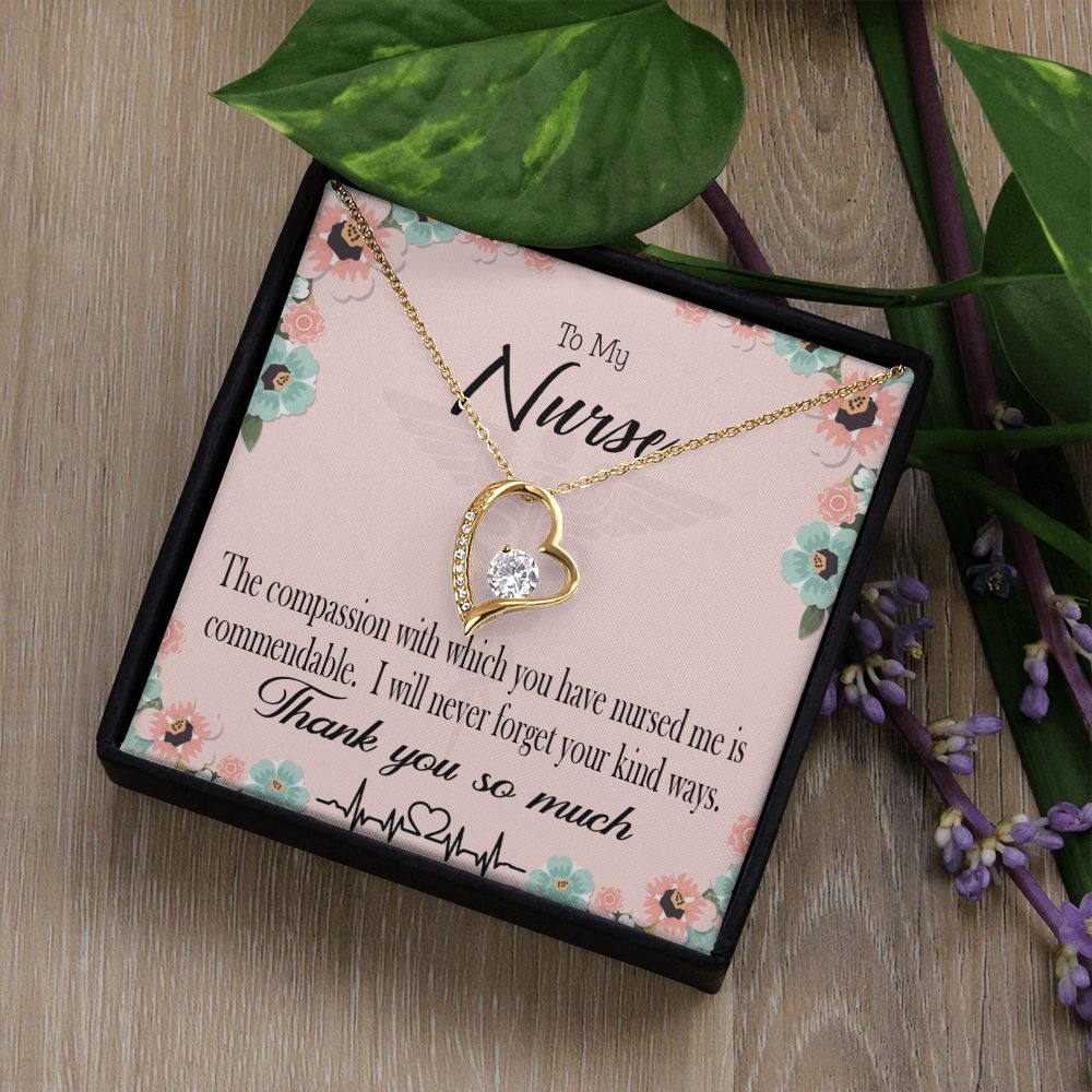 Commendable Nurse Forever Necklace w Message Card-Express Your Love Gifts