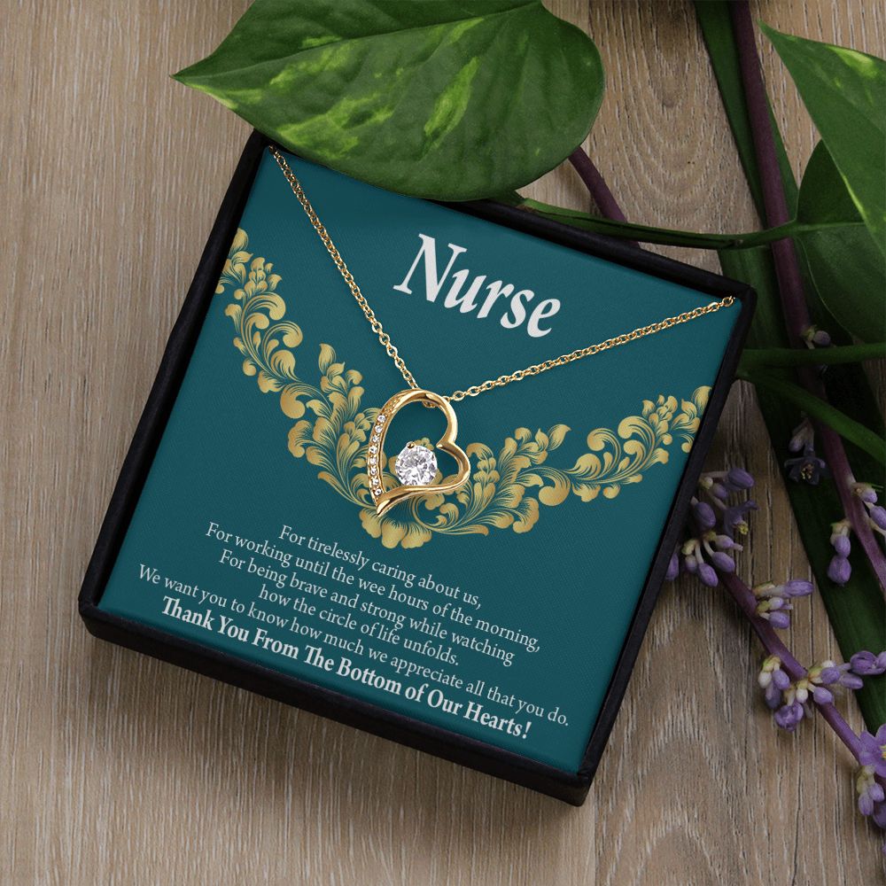 Thank You Medical Hero Forever Necklace w Message Card-Express Your Love Gifts