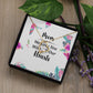 Mom We Love You With All Our Hearts Forever Necklace w Message Card-Express Your Love Gifts