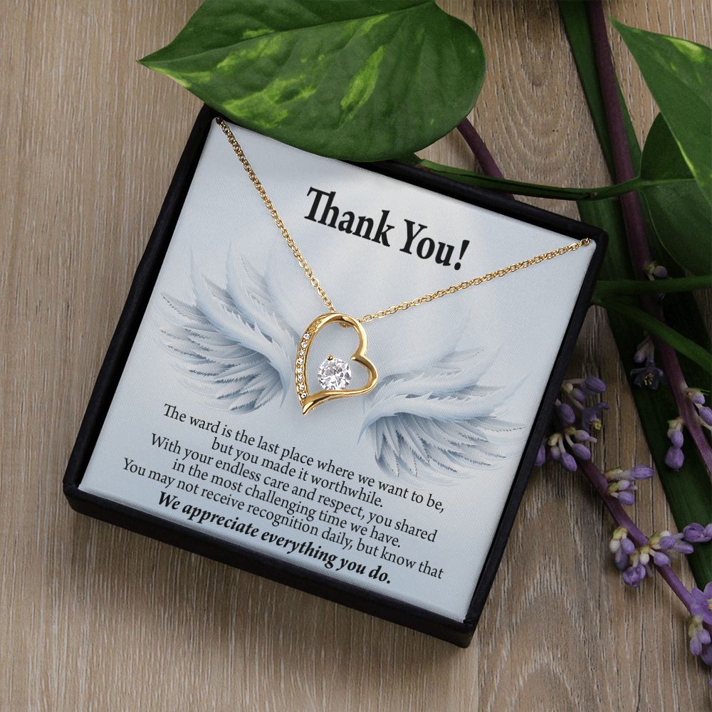 Thank You Present for Healthcare Workers Forever Necklace w Message Card-Express Your Love Gifts