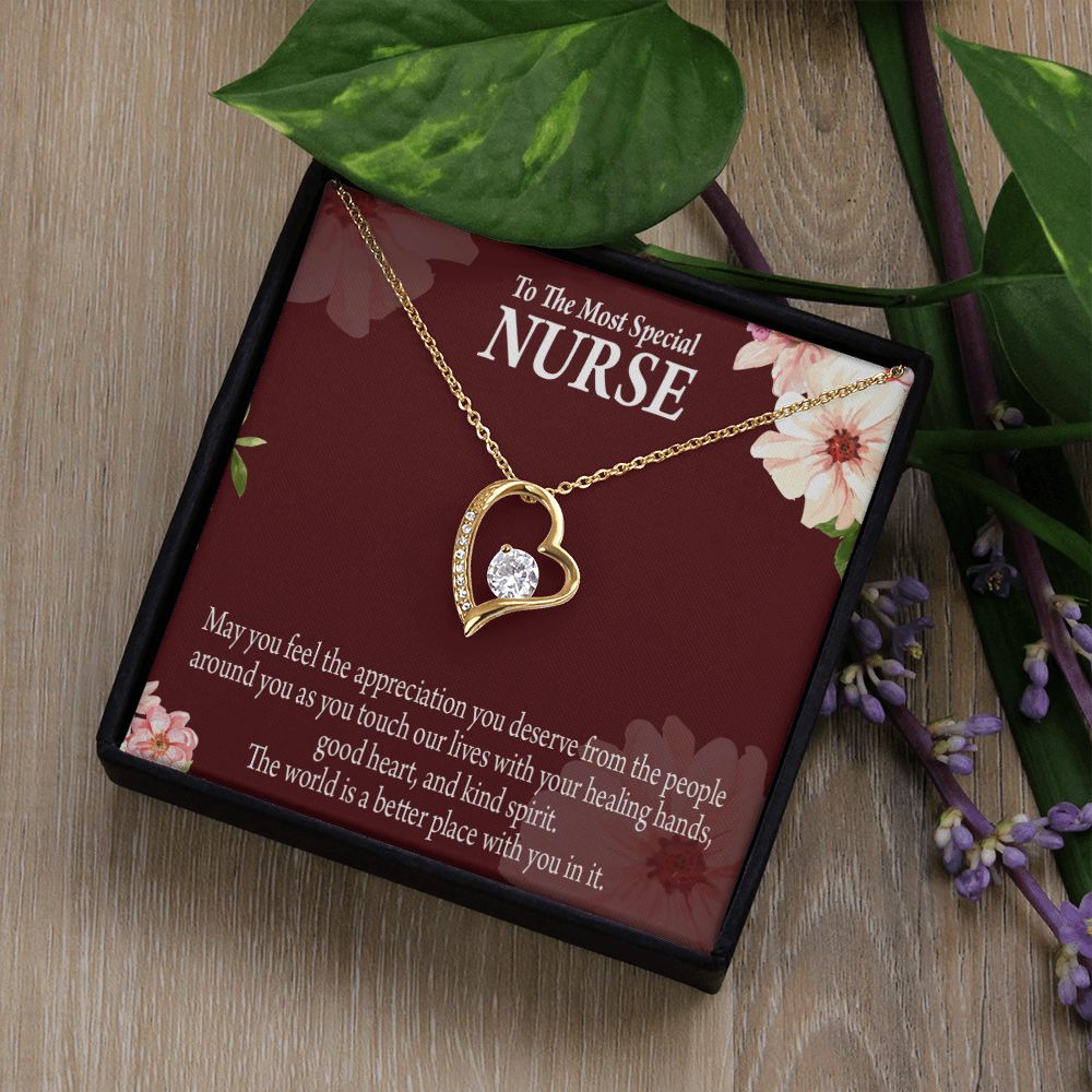 Special Nurse Forever Necklace w Message Card-Express Your Love Gifts