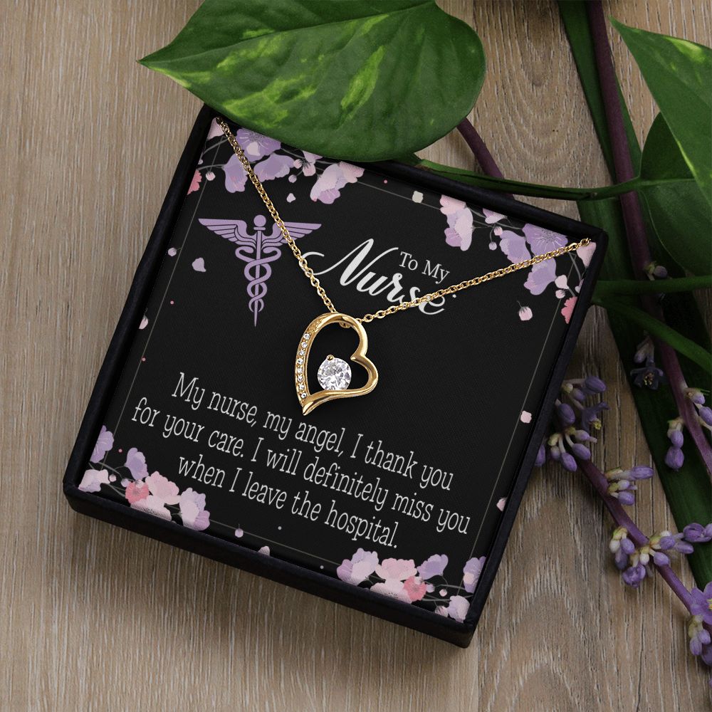 My Nurse, My Angel Forever Necklace w Message Card-Express Your Love Gifts