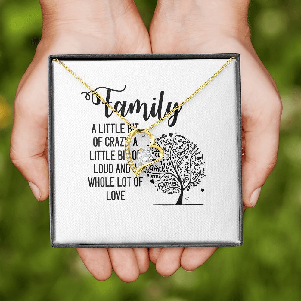 Family Forever Necklace w Message Card-Express Your Love Gifts