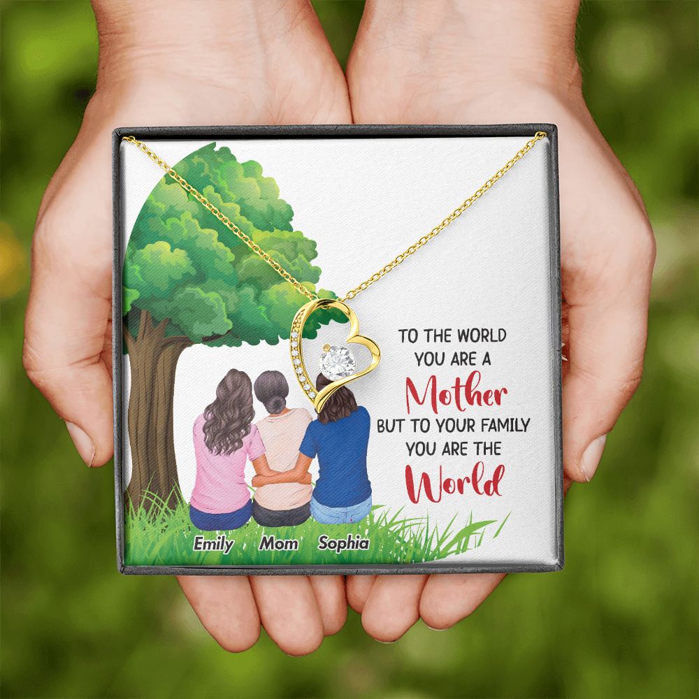 To The World You Are a Mother Forever Necklace w Message Card-Express Your Love Gifts