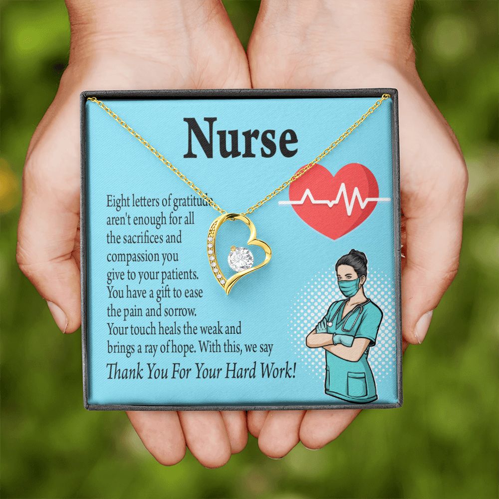 RN Nurse Gift Forever Necklace w Message Card-Express Your Love Gifts