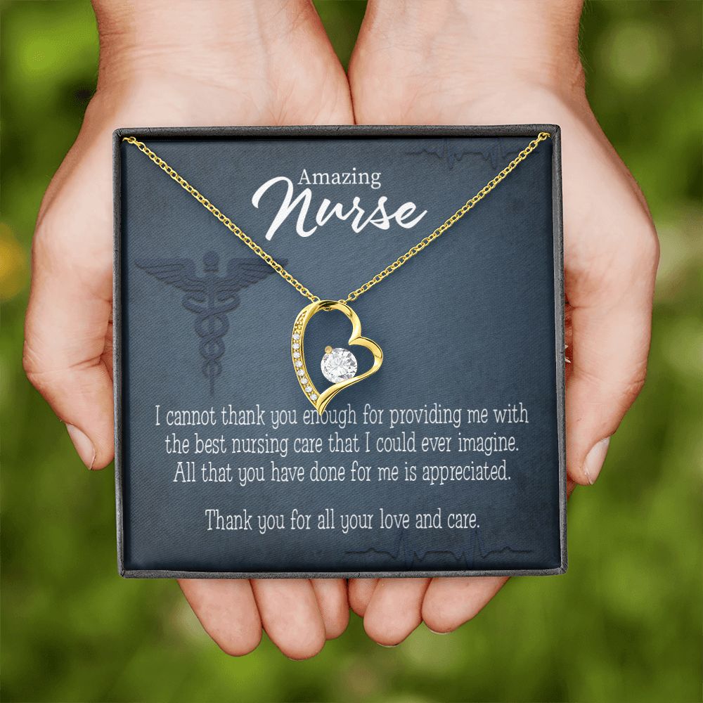 Best Nursing Care Forever Necklace w Message Card-Express Your Love Gifts