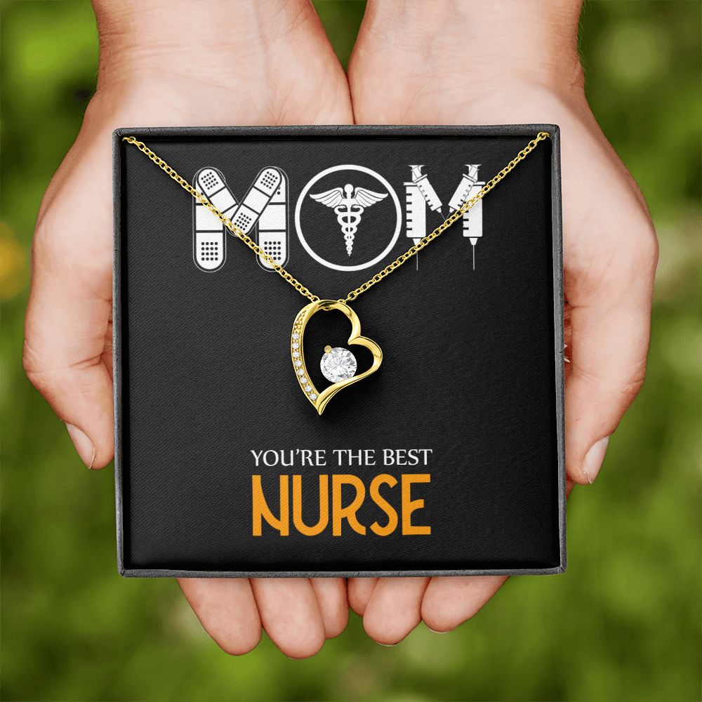 Mom Nurse Forever Necklace w Message Card-Express Your Love Gifts