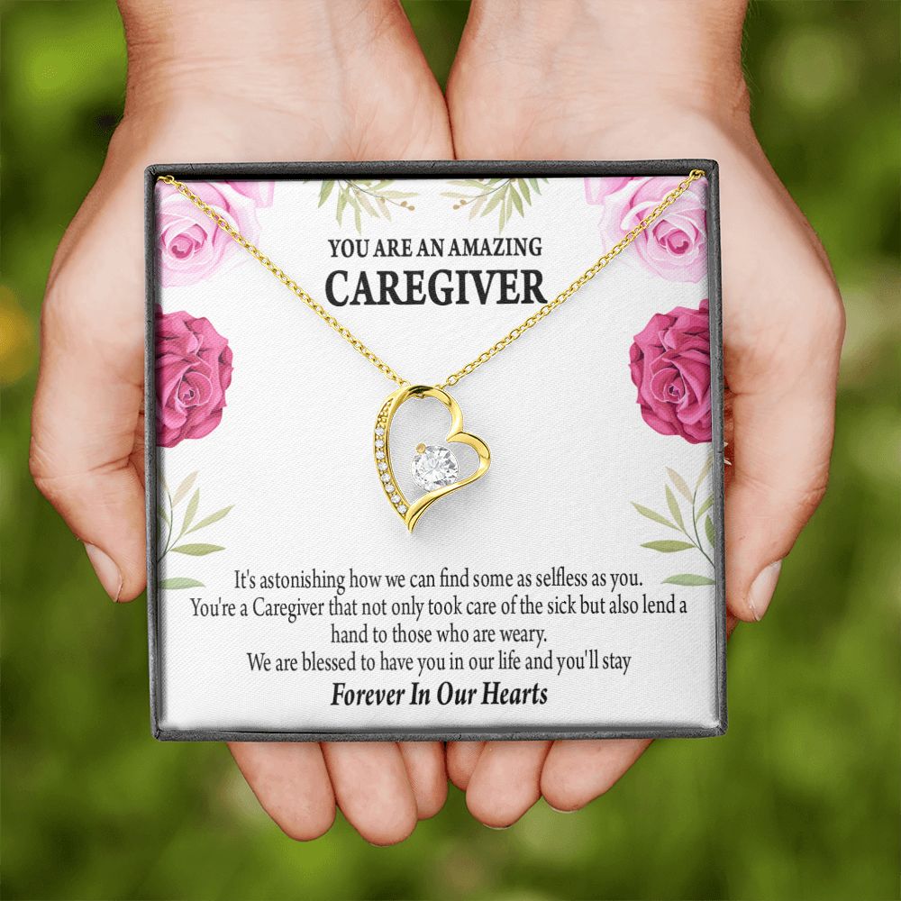 Caregiver Necklace Forever Necklace w Message Card-Express Your Love Gifts
