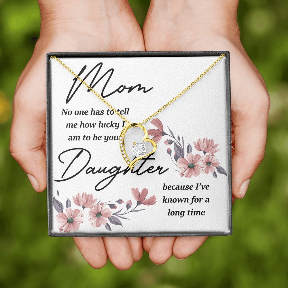Mom No One Has Tell Me Forever Necklace w Message Card-Express Your Love Gifts