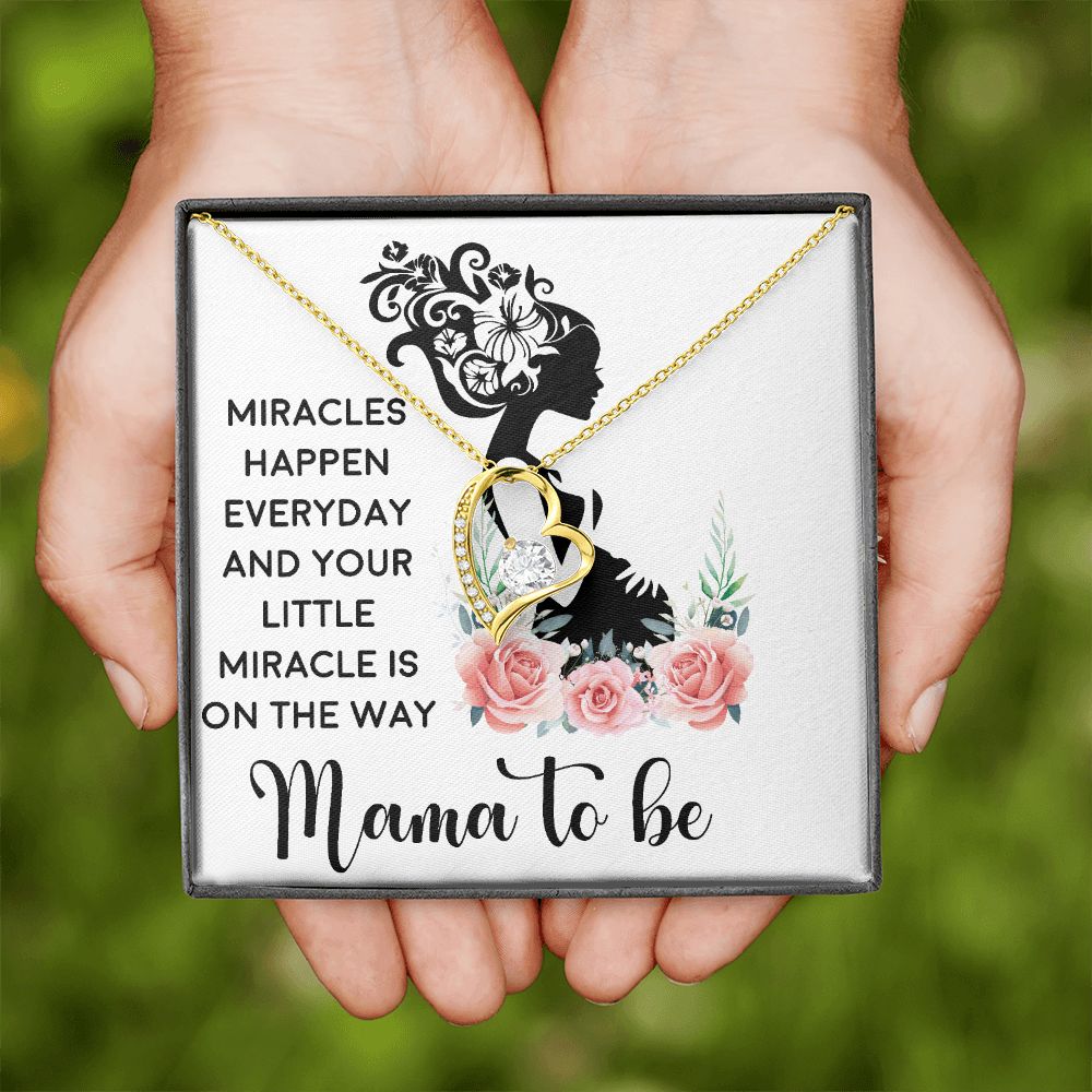 Mama To Be Forever Necklace w Message Card-Express Your Love Gifts