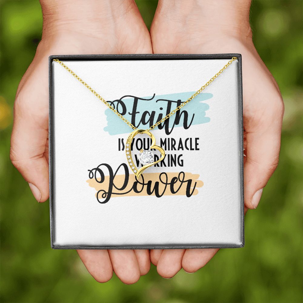 Faith Forever Necklace w Message Card-Express Your Love Gifts