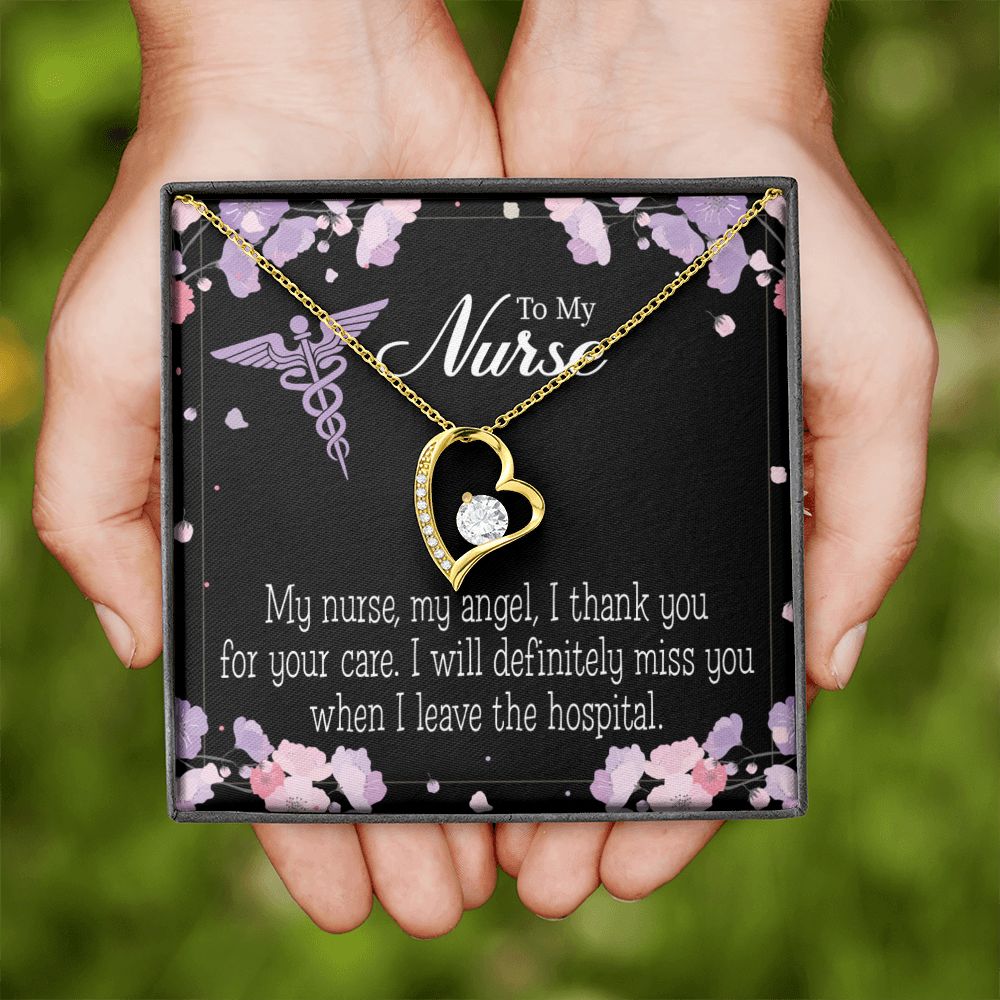 My Nurse, My Angel Forever Necklace w Message Card-Express Your Love Gifts