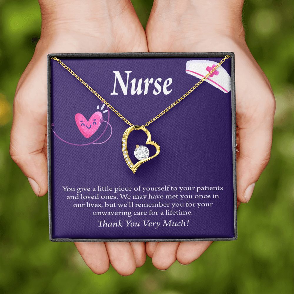 Remarkable Nurse Forever Necklace w Message Card-Express Your Love Gifts