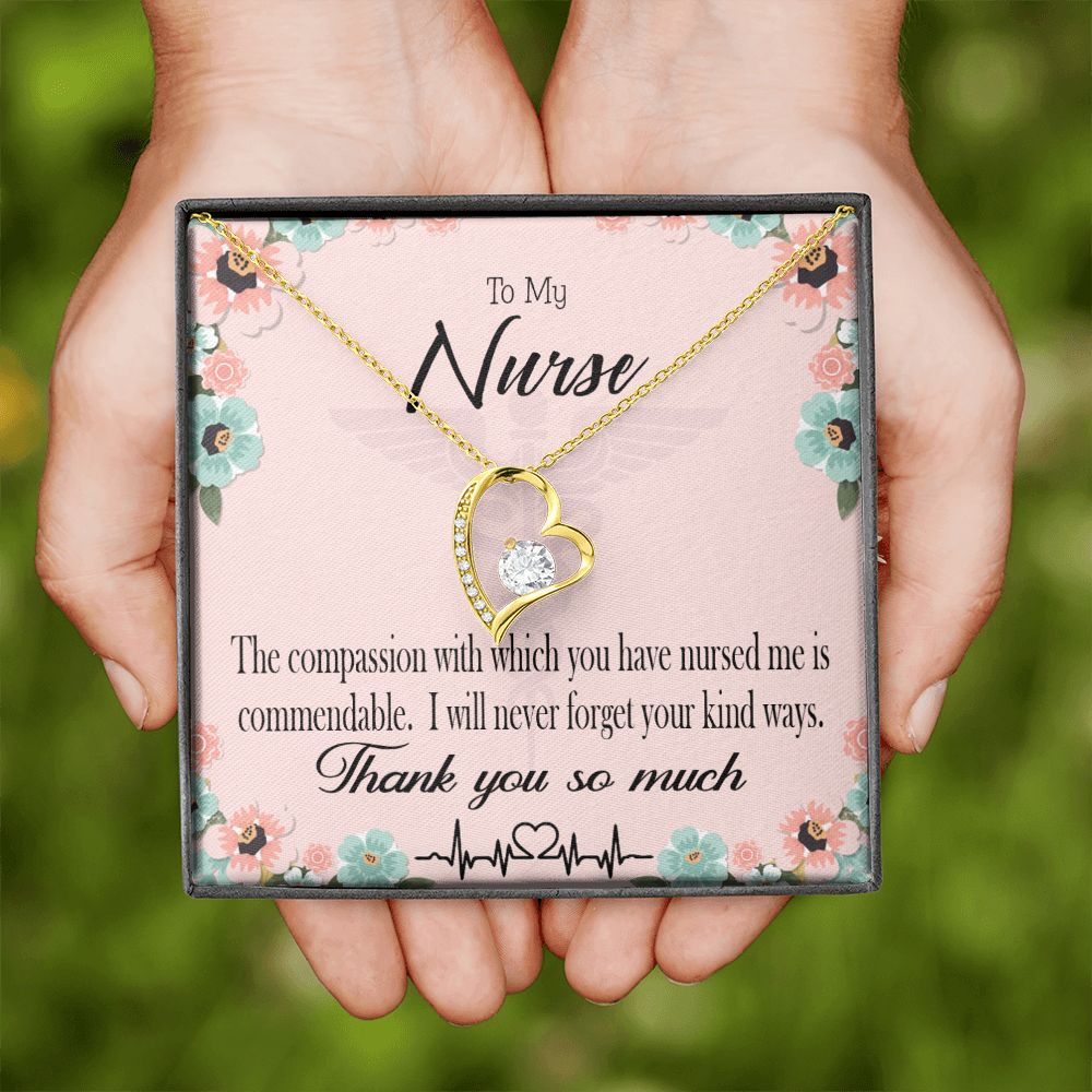 Commendable Nurse Forever Necklace w Message Card-Express Your Love Gifts