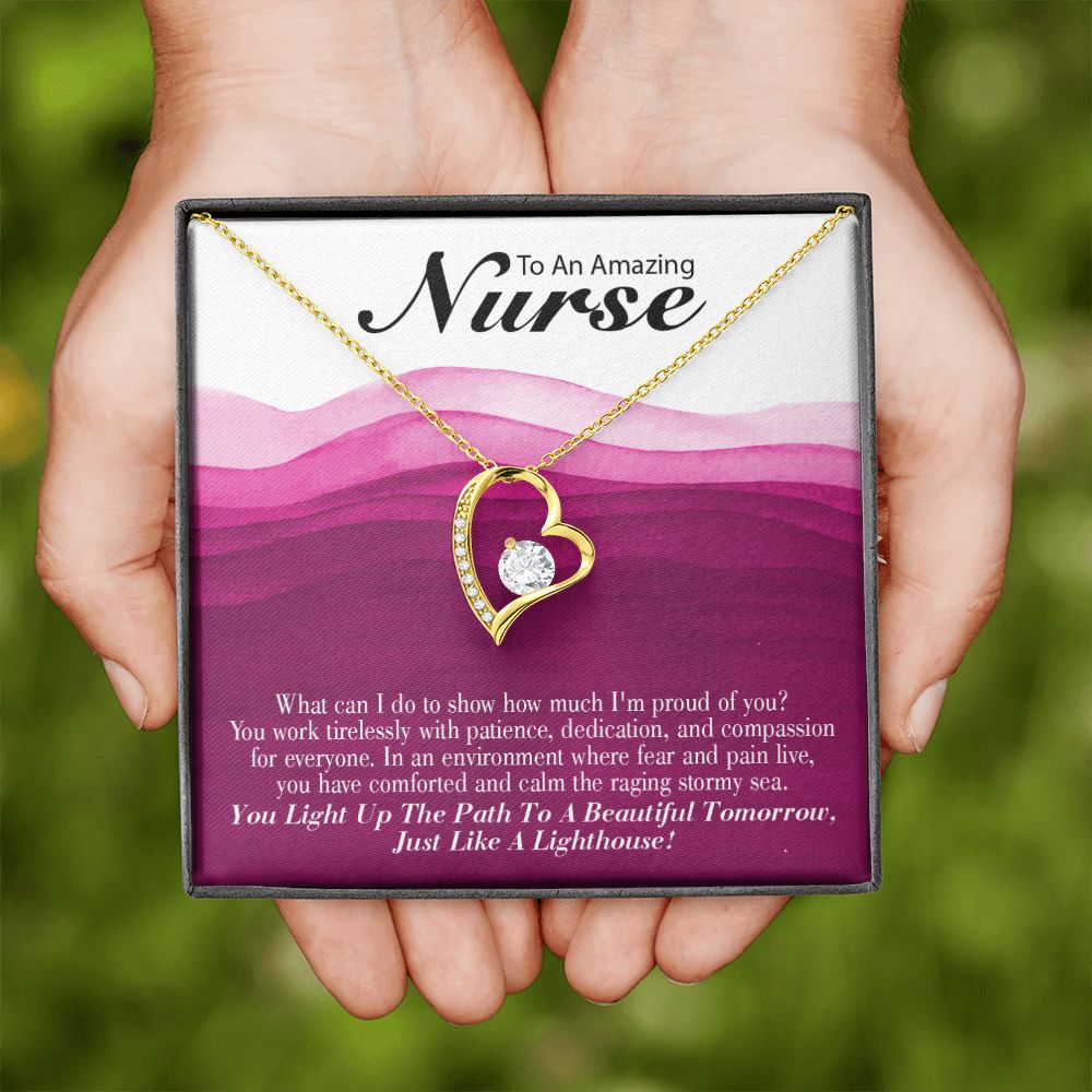Inspirational Message for Nurse Forever Necklace w Message Card-Express Your Love Gifts